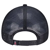 Casquette ajustable New Era Los Angeles Angels Retro Bold A-Frame Trucker 9FORTY noire pour homme