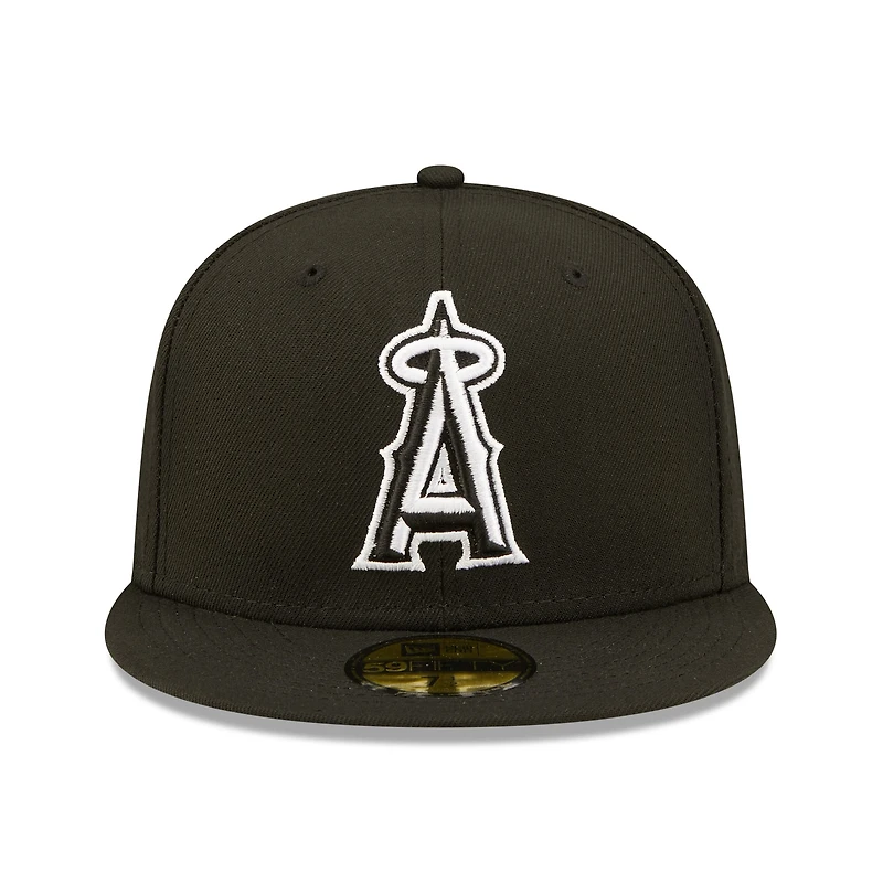 Casquette ajustée 59FIFTY Los Angeles Angels Team Logo New Era noire pour homme