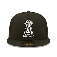 Casquette ajustée 59FIFTY Los Angeles Angels Team Logo New Era noire pour homme