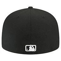Men's New Era Black Los Angeles Angels Tri-Hit 59FIFTY Fitted Hat
