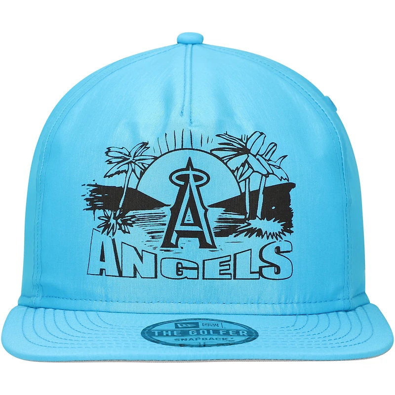 Men's New Era Blue Los Angeles Angels Neon Golfer Snapback Hat