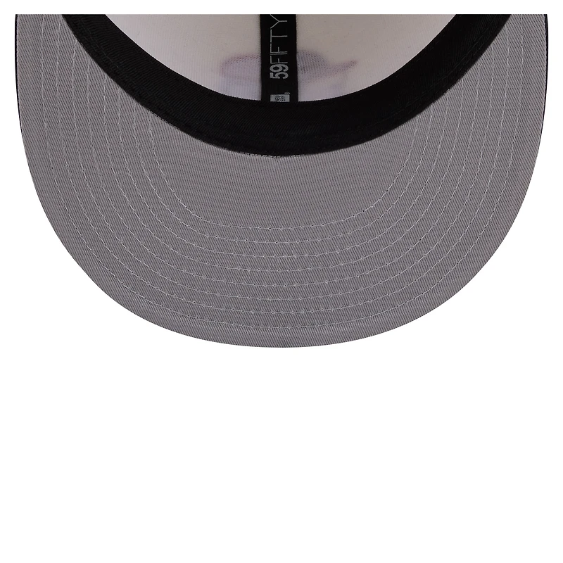 Casquette ajustée New Era 59FIFTY crème/marine pour homme, Los Angeles Angels Bullpen Cart