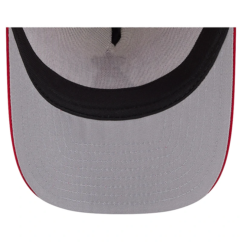 Men's New Era Cream/Red Los Angeles Angels Banner A-Frame 9FIFTY Trucker Snapback Hat