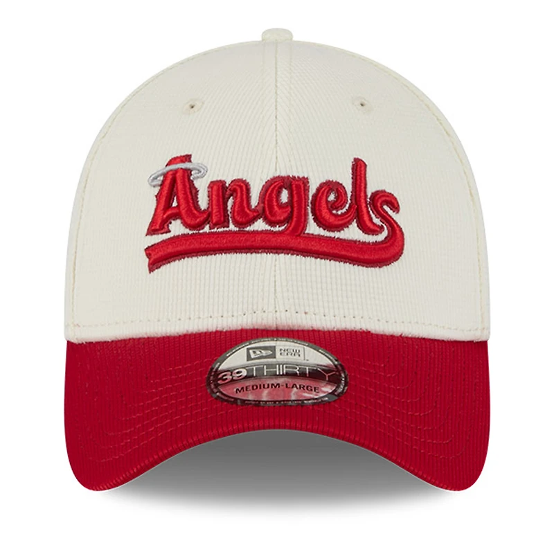 Men's New Era Cream/Red Los Angeles Angels City Connect Batting Practice 39THIRTY Flex Hat