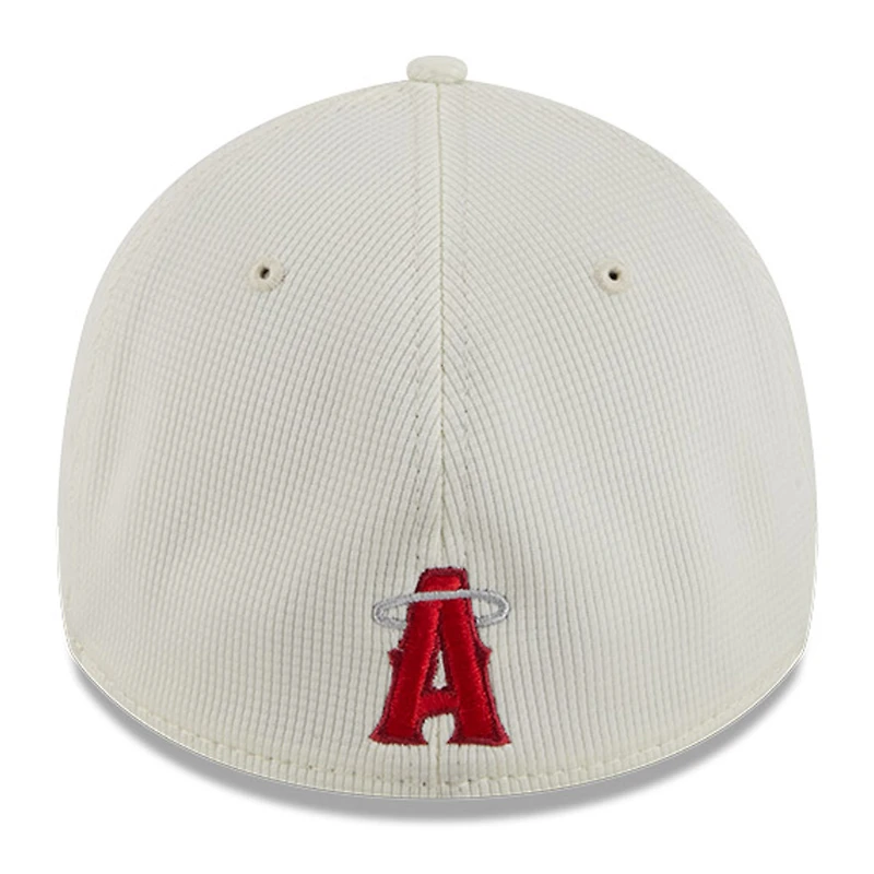 Casquette d'entraînement au bâton 39THIRTY Flex New Era pour homme, couleur crème/rouge, Los Angeles Angels City Connect