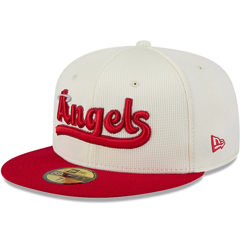 Casquette ajustée 59FIFTY City Connect pour homme des Los Angeles Angels, couleur crème/rouge, New Era