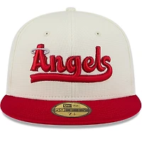Casquette ajustée 59FIFTY City Connect pour homme des Los Angeles Angels, couleur crème/rouge, New Era