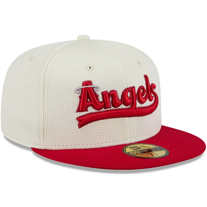 Casquette ajustée 59FIFTY City Connect pour homme des Los Angeles Angels, couleur crème/rouge, New Era