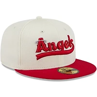Casquette ajustée 59FIFTY City Connect pour homme des Los Angeles Angels, couleur crème/rouge, New Era