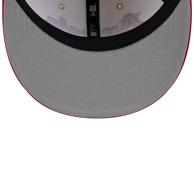 Casquette ajustée 59FIFTY City Connect pour homme des Los Angeles Angels, couleur crème/rouge, New Era