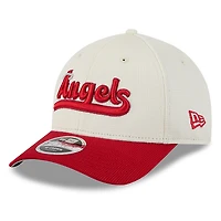 Men's New Era Cream/Red Los Angeles Angels City Connect Batting Practice 9FORTY M-Crown Adjustable Hat