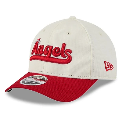 Casquette ajustable 9FORTY M-Crown pour homme New Era, crème/rouge, Los Angeles Angels City Connect Batting Practice