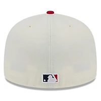 Men's New Era Cream Los Angeles Angels Chrome 59FIFTY Fitted Hat