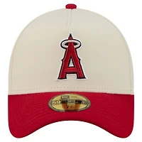 Men's New Era  Cream Los Angeles Angels Chrome A-Frame 59FORTY Fitted Hat