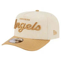 Men's New Era  Cream Los Angeles Angels Herringbone 9FIFTY A-Frame Snapback Hat
