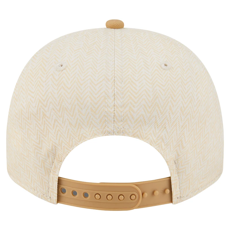 Men's New Era Cream Los Angeles Angels Herringbone 9FIFTY A-Frame Snapback Hat