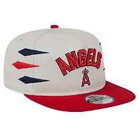 Casquette snapback Iron Golfer Los Angeles Angels de New Era pour homme, couleur crème