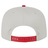 Men's New Era Cream Los Angeles Angels Iron Golfer Snapback Hat