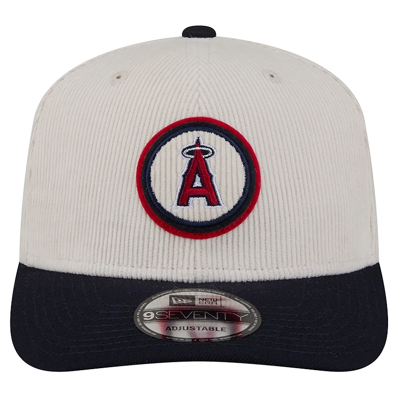 Men's New Era  Cream Los Angeles Angels Loyal 9SEVENTY Adjustable Hat