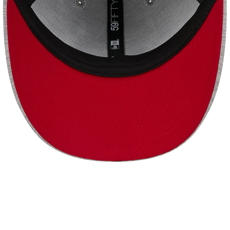 Men's New Era  Gray Los Angeles Angels 2024 Clubhouse Low Profile 59FIFTY Fitted Hat