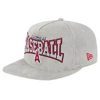 Casquette de golf à visière snapback Los Angeles Angels grise New Era pour homme