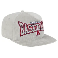 Men's New Era Gray Los Angeles Angels Corduroy Golfer Snapback Hat