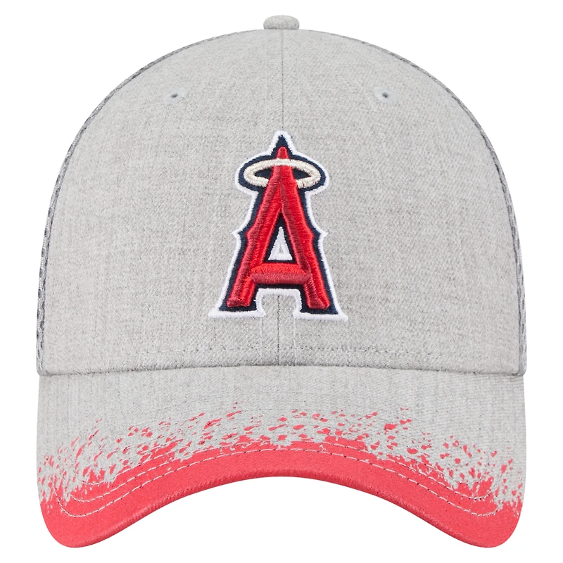 Casquette New Era 39THIRTY Flex grise à visière Los Angeles Angels pour homme