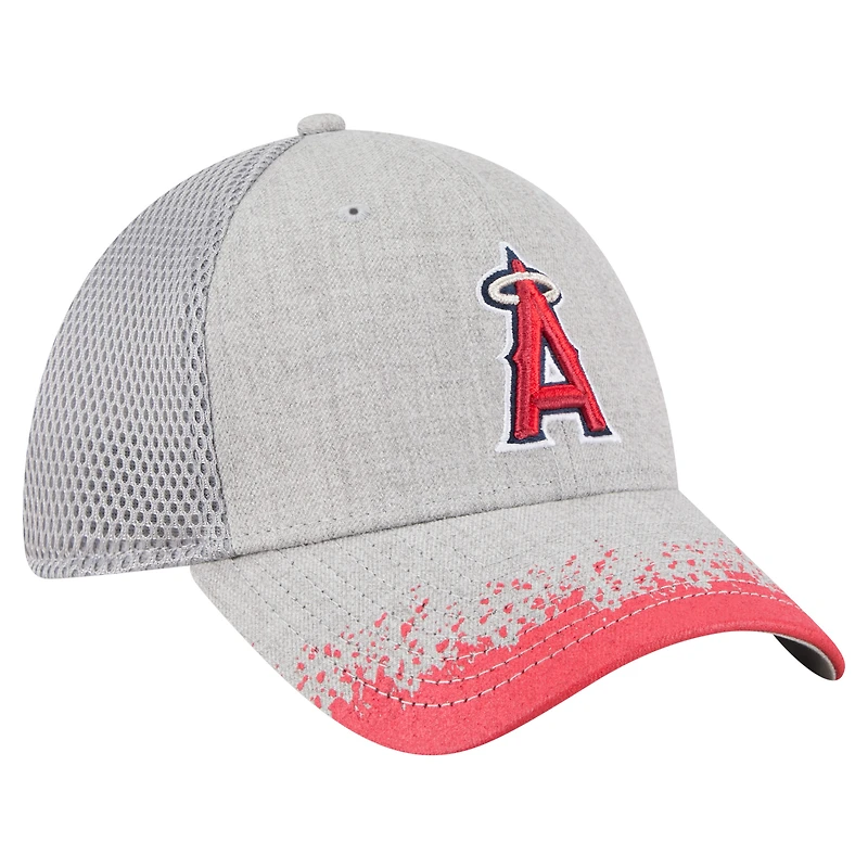Casquette New Era 39THIRTY Flex grise à visière Los Angeles Angels pour homme