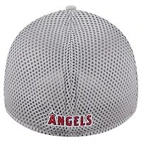 Casquette New Era 39THIRTY Flex grise à visière Los Angeles Angels pour homme