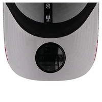 Men's New Era Gray Los Angeles Angels Visor Paint Splatter 39THIRTY Flex Hat