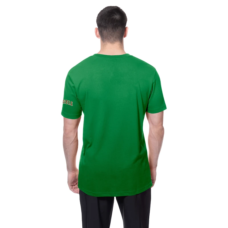 Men's New Era  Kelly Green Los Angeles Angels St. Patrick's Day Shamrock Fill T-Shirt