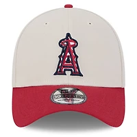 Casquette flexible 39THIRTY du 4 juillet New Era pour hommes, kaki/rouge