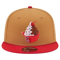 Men's New Era Khaki/Red Los Angeles Angels Ice Cream 9FIFTY Snapback Hat