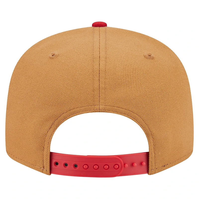 Men's New Era Khaki/Red Los Angeles Angels Ice Cream 9FIFTY Snapback Hat