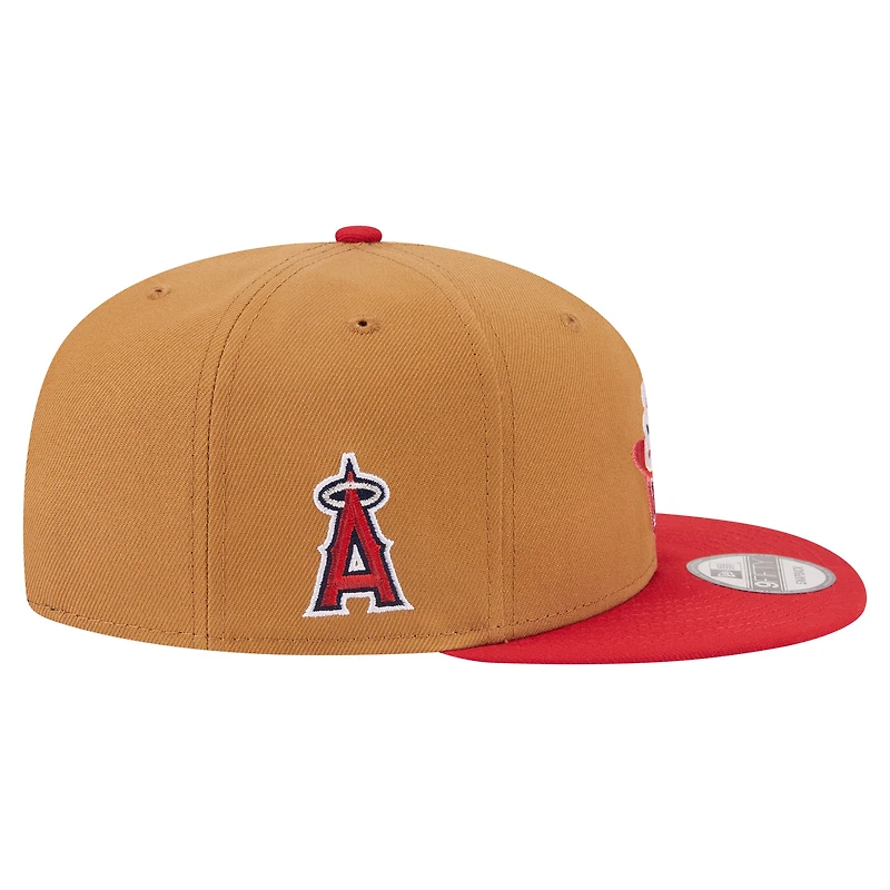 Men's New Era Khaki/Red Los Angeles Angels Ice Cream 9FIFTY Snapback Hat