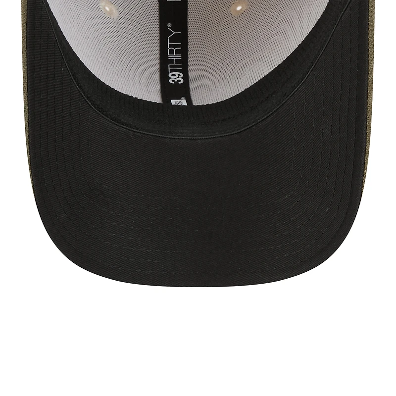 Men's New Era Light Beige/Olive Los Angeles Angels 2025 Armed Forces Day 39THIRTY Flex Hat