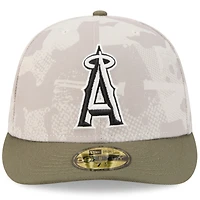 Men's New Era Light Beige/Olive Los Angeles Angels 2025 Armed Forces Day 59FIFTY Fitted Hat