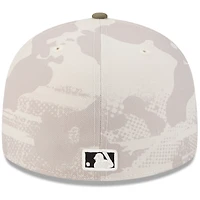 Men's New Era Light Beige/Olive Los Angeles Angels 2025 Armed Forces Day 59FIFTY Fitted Hat