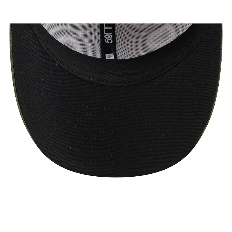 Men's New Era Light Beige/Olive Los Angeles Angels 2025 Armed Forces Day Low Profile 59FIFTY Fitted Hat