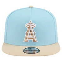 Men's New Era  Light Blue/Light Beige Los Angeles Angels Color Pack A-Frame 9FIFTY Snapback Hat