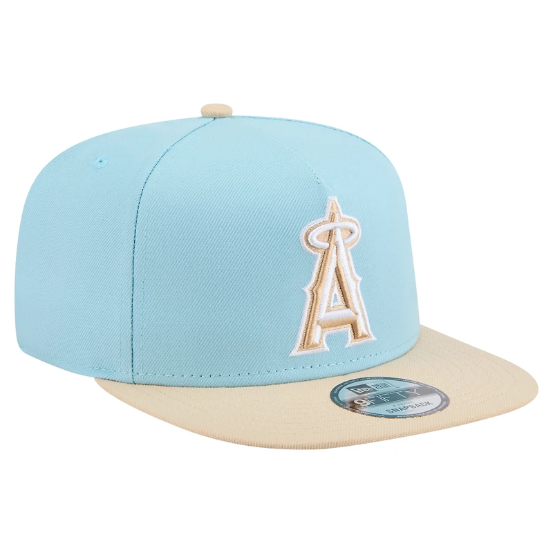 Men's New Era  Light Blue/Light Beige Los Angeles Angels Color Pack A-Frame 9FIFTY Snapback Hat