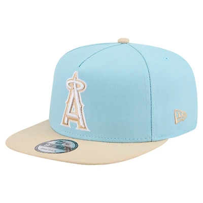 Men's New Era  Light Blue/Light Beige Los Angeles Angels Color Pack A-Frame 9FIFTY Snapback Hat