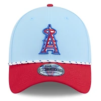 Men's New Era Light Blue/Red Los Angeles Angels 2025 Fourth of July 39THIRTY Flex Hat