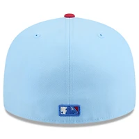 Men's New Era Light Blue/Red Los Angeles Angels 2025 Fourth of July 59FIFTY Fitted Hat