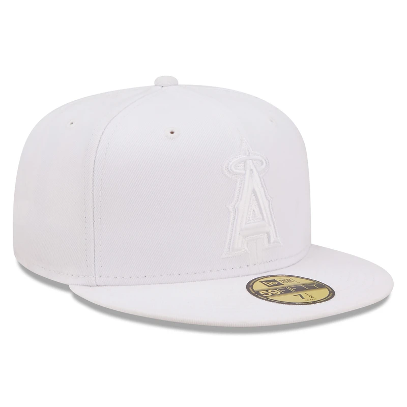 Casquette ajustée 59FIFTY Los Angeles Angels New Era pour homme, blanc sur
