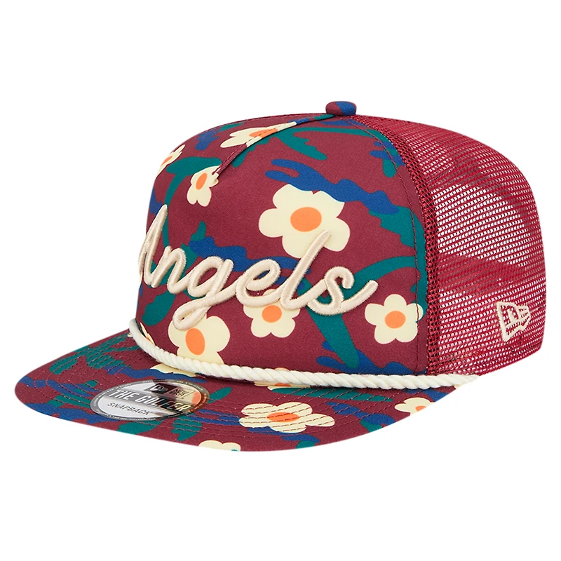 Men's New Era Maroon Los Angeles Angels Summer Cab Golfer Adjustable Hat