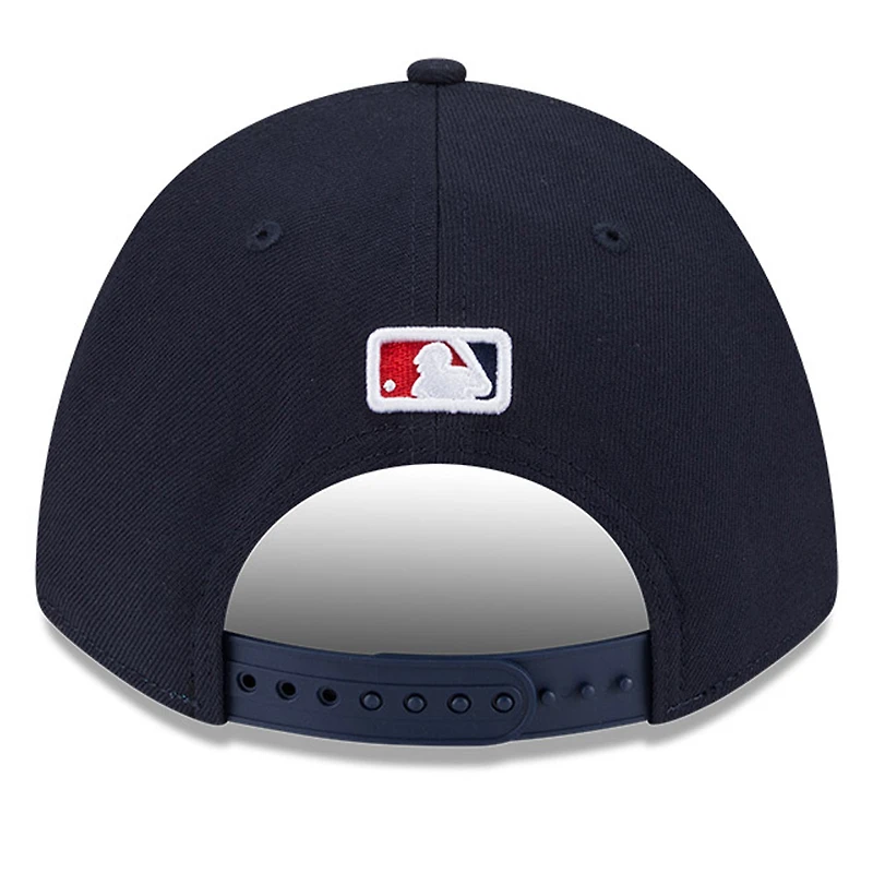 Casquette ajustable New Era bleu marine/rouge Los Angeles Angels Player Replica 9FORTY pour homme