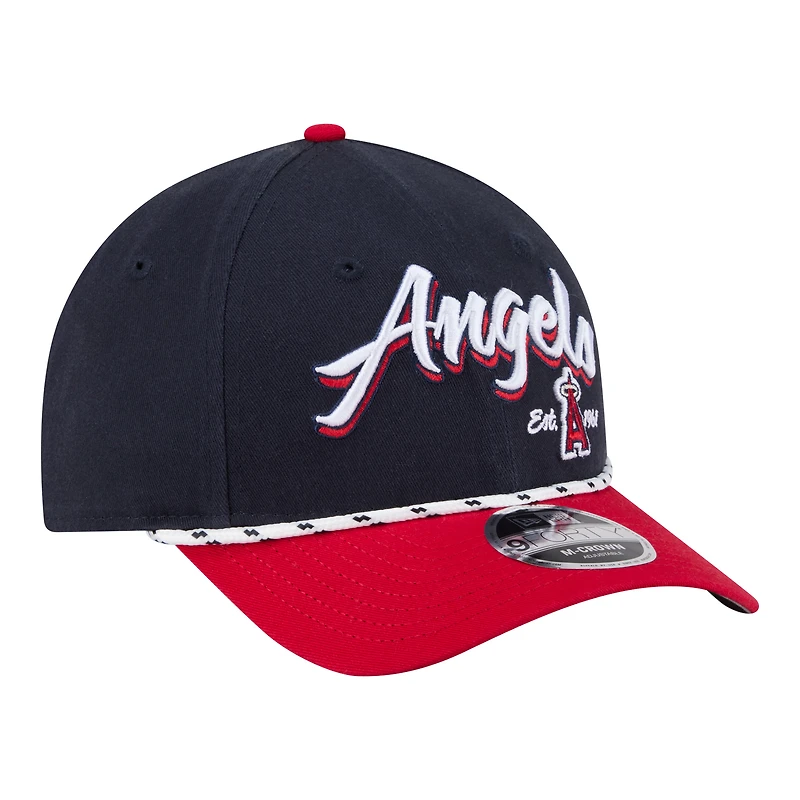 Men's New Era Navy/Red Los Angeles Angels Team Loyal 9FORTY M-Crown Adjustable Hat