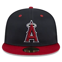 Men's New Era  Navy Los Angeles Angels 2025 Batting Practice 59FIFTY Fitted Hat