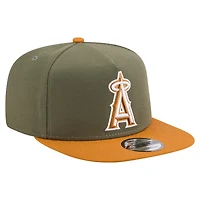 Men's New Era  Olive/Brown Los Angeles Angels Color Pack A-Frame 9FIFTY Snapback Hat
